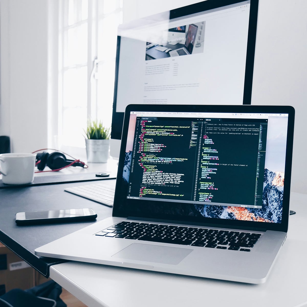 SEO work on a laptop