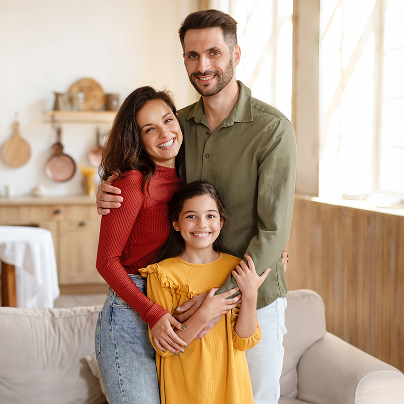 happy family in a healthy home - homeys